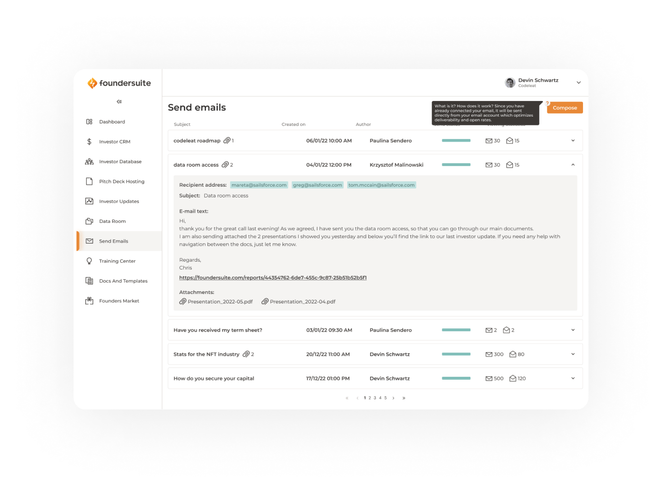 Better deliverability and open rates